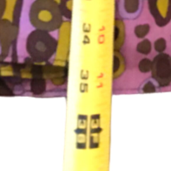 Milly of NY Halter Dress Silk Cotton Abstract Pleated Lined V-neck Women Size 4 - Picture 14 of 16